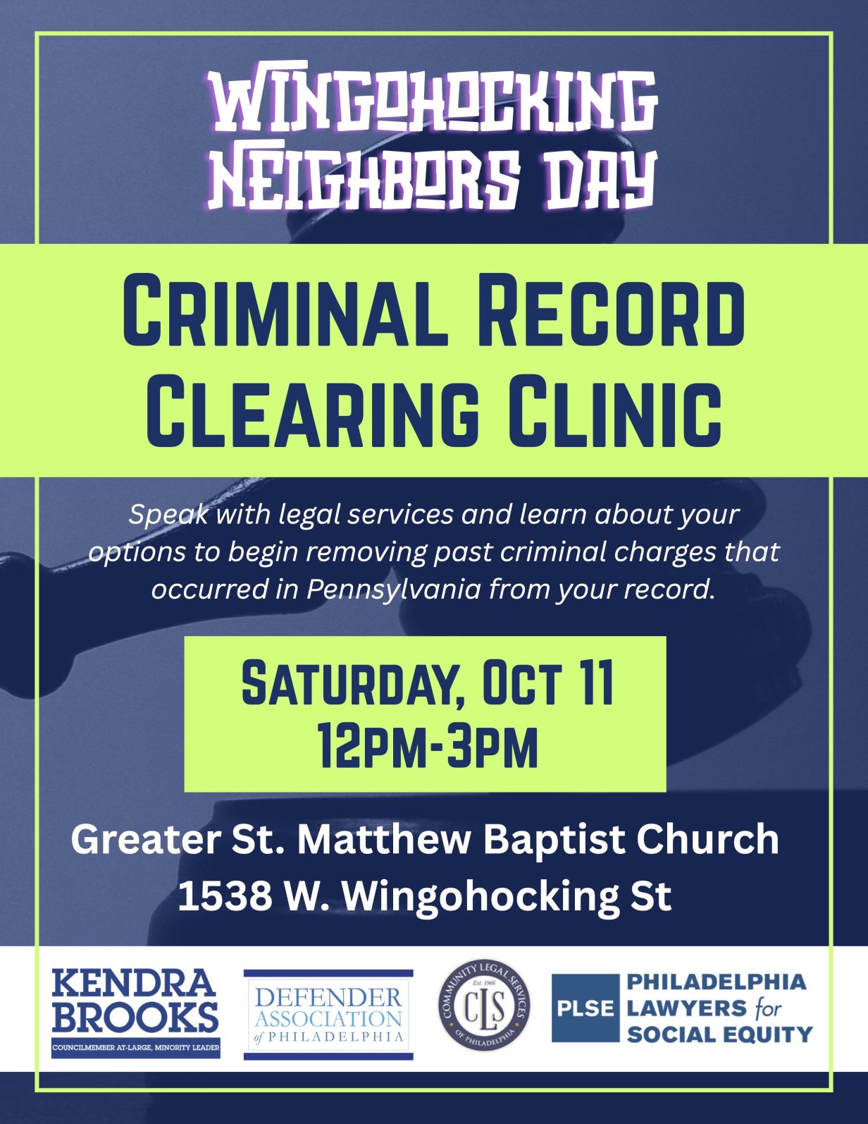 Wingohocking Neighbors Day hosted by Councilmember Kendra Brook